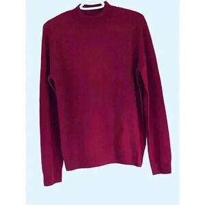 Lanpulux Womens Sweater 100% Wool XL Red